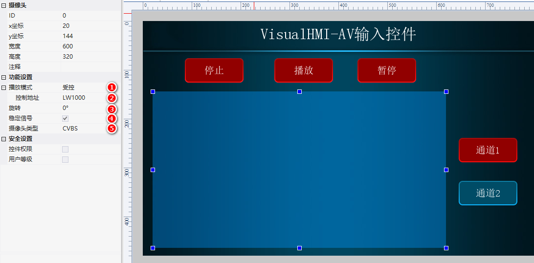 VisualHMI 摄像头控件：CVBS/DVP/UVC 摄像头接入、受控播放与过滤色插图4